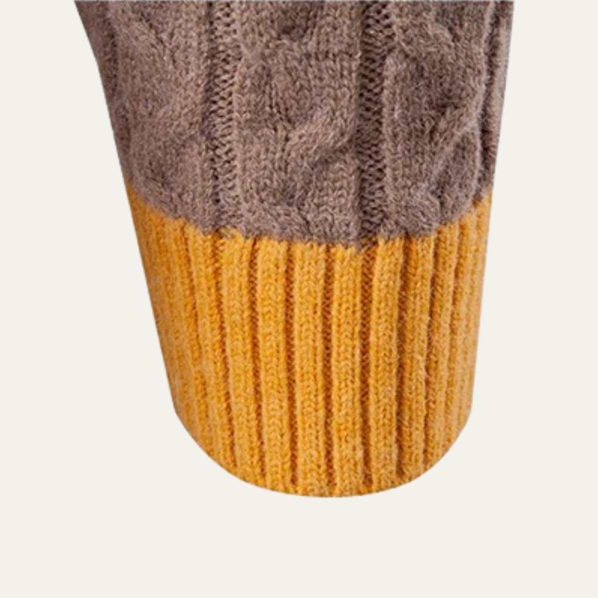 The Bevagna – pull à col roulé en maille patchwork color block pour homme