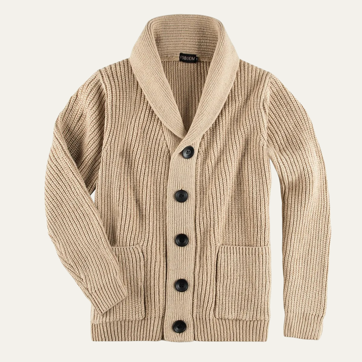 The Farnham - Cardigan à Col Châle en Tricot Épais pour Homme