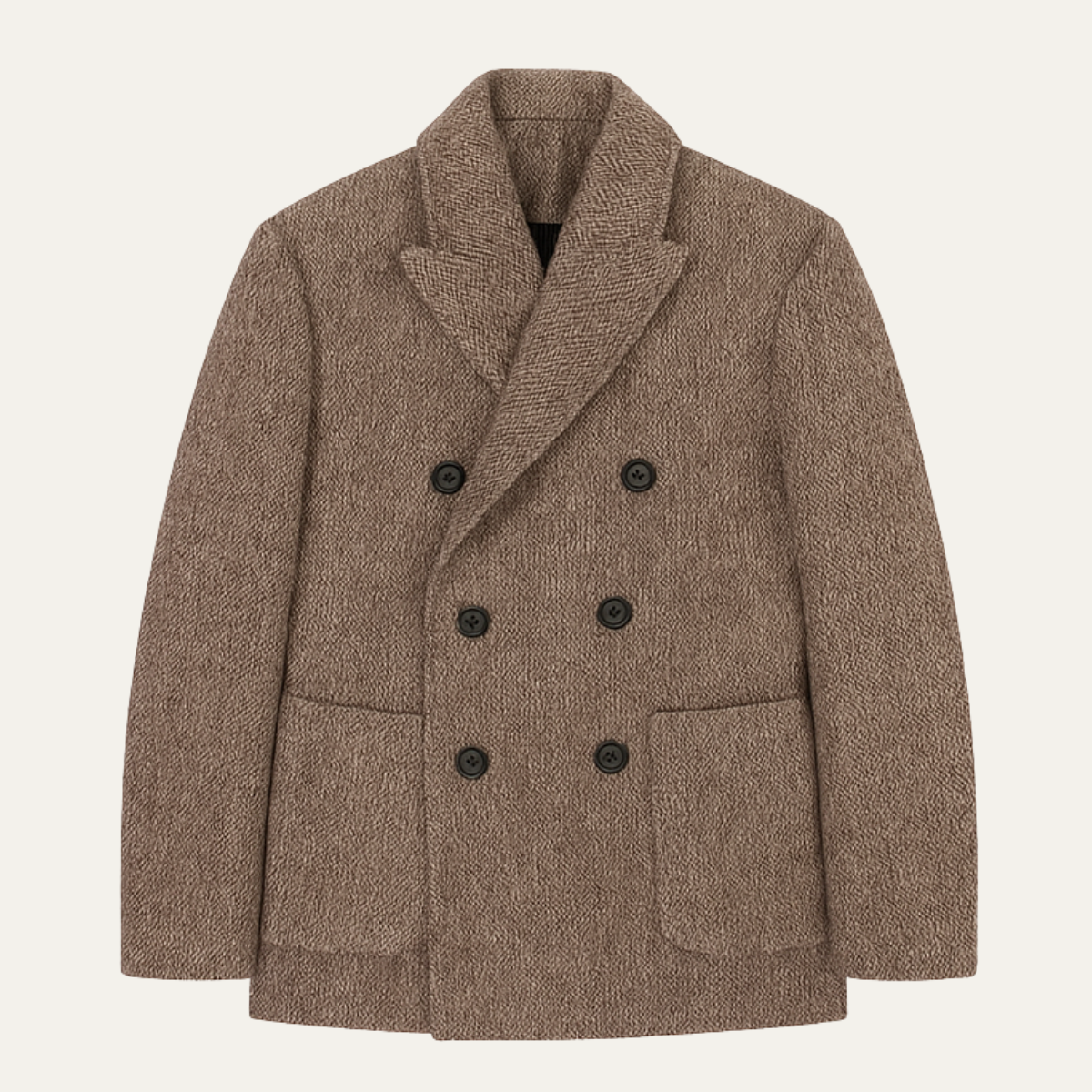 The Ashton - Blazer d'hiver vintage à double boutonnage en laine mélangée pour homme