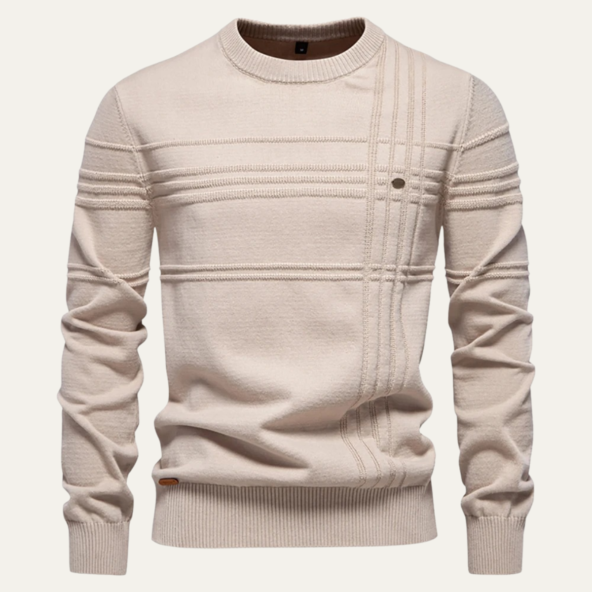 The Brighton - Pull Tricoté Classique à Col Rond pour Homme