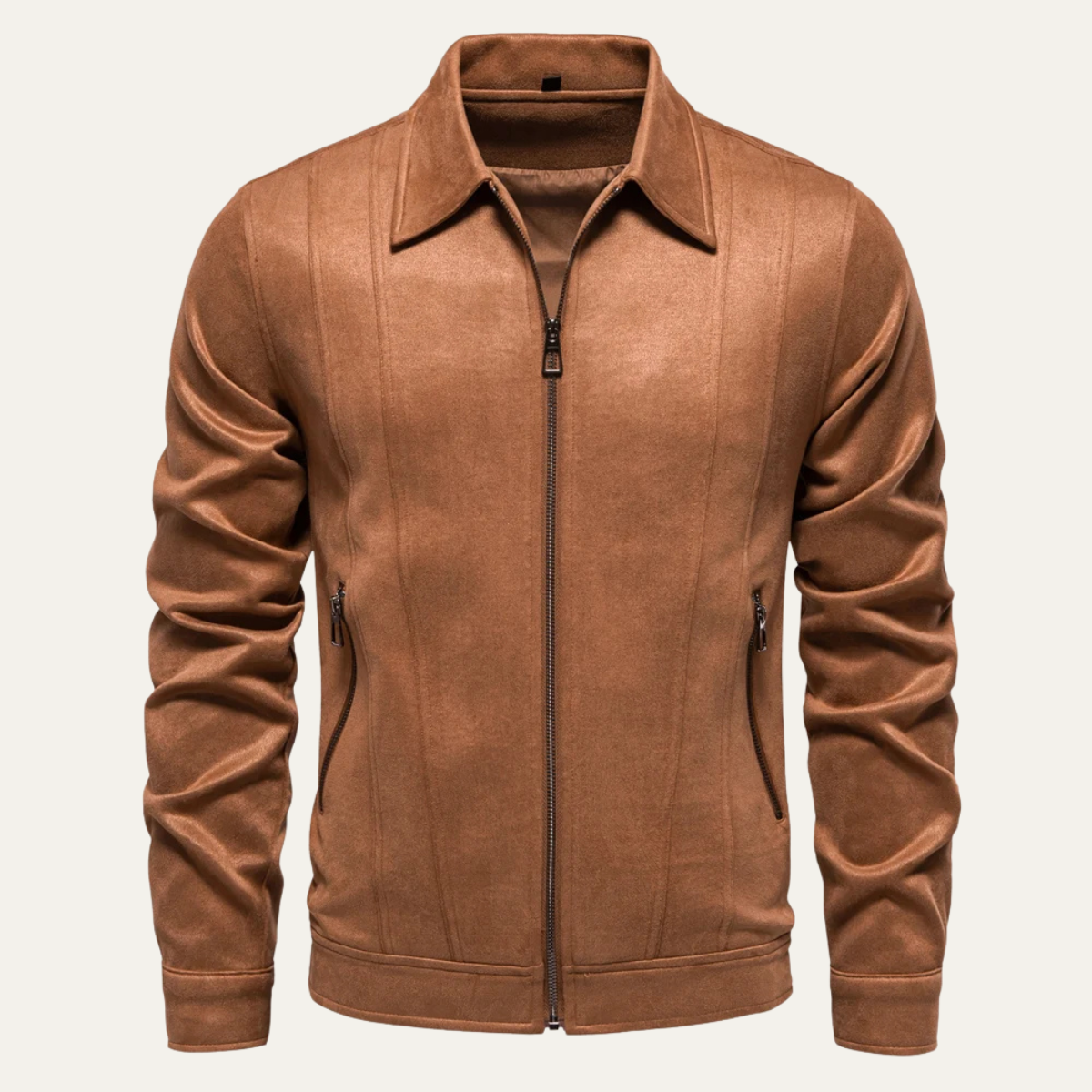 The Northgate - Veste de Cuir Biker Zippée Décontractée pour Homme
