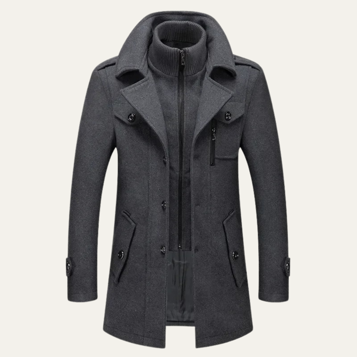 The Somerset - Manteau d'hiver élégant en laine pour homme