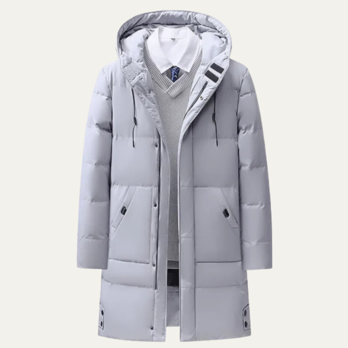 The Otranto - Veste longue à capuche pour homme avec rembourrage en coton