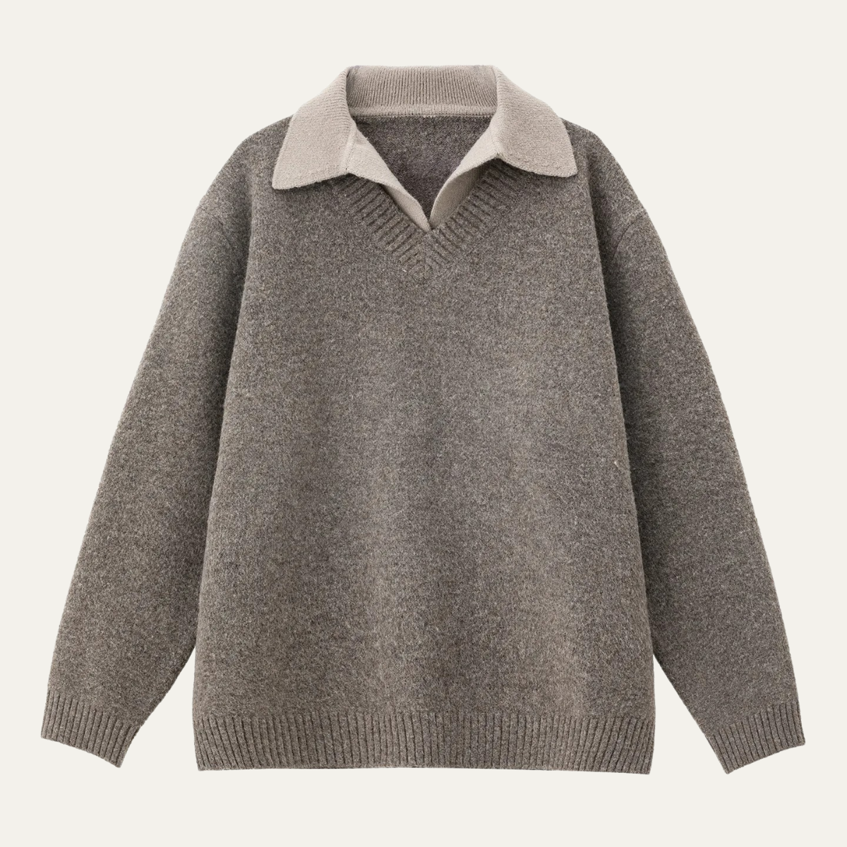 The Matera Stylish Le Pull Tricoté à Col Polo Doux pour Homme