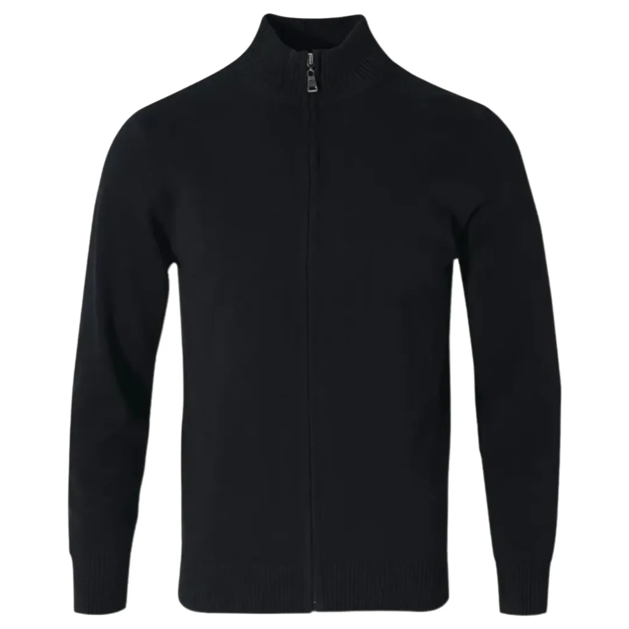 The Sestri Levante Gilet Zippé en Maille pour Homme – Pull Décontracté à Col Montant