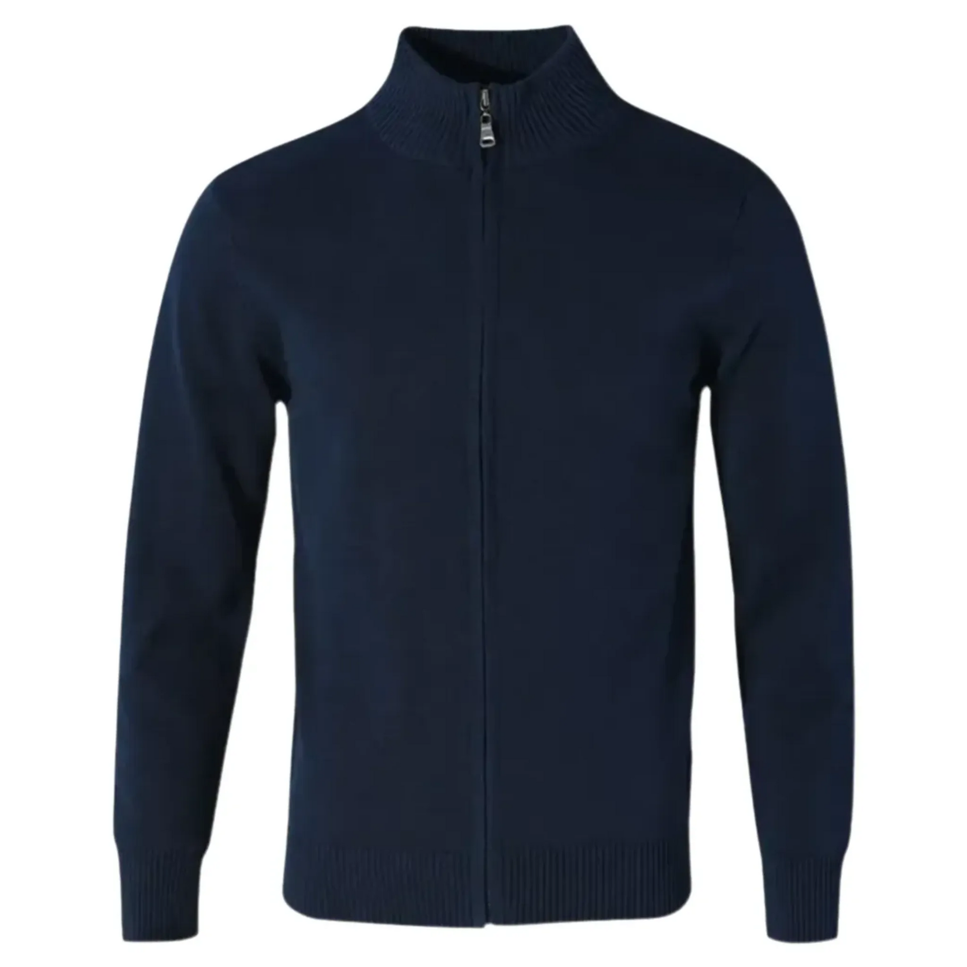 The Sestri Levante Gilet Zippé en Maille pour Homme – Pull Décontracté à Col Montant
