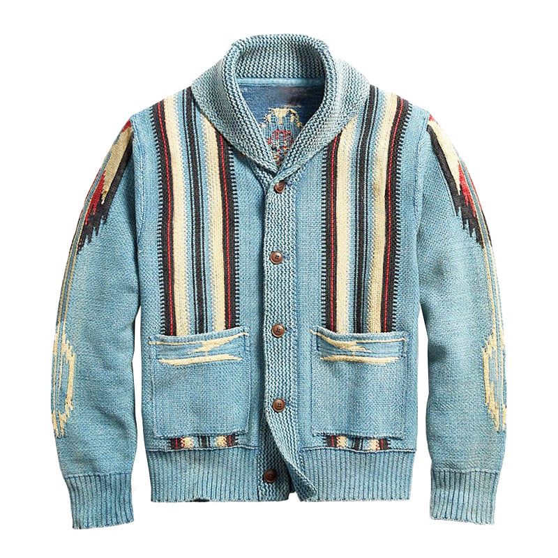 The West Bromwich Cardigan vintage pour homme en tricot boutonné