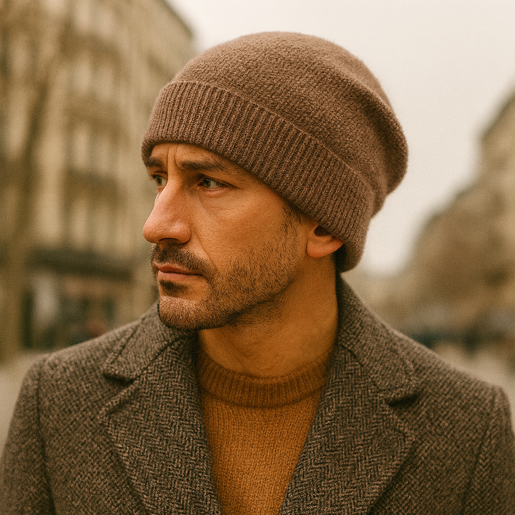 The Thornton Le Bonnet en Cachemire Côtelé Chaud