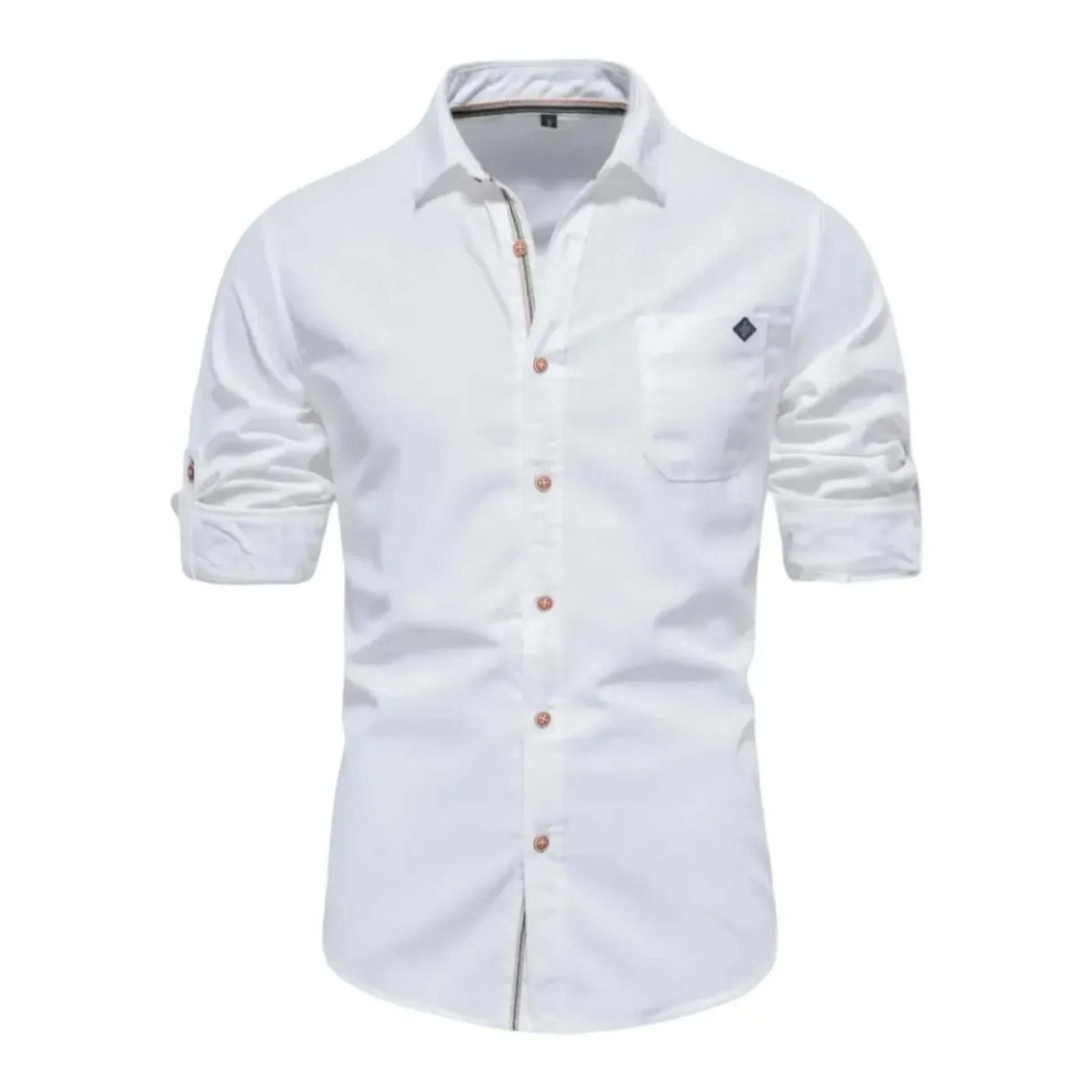 The Vittorio Veneto Chemise décontractée à manches longues et coupe ajustée pour homme