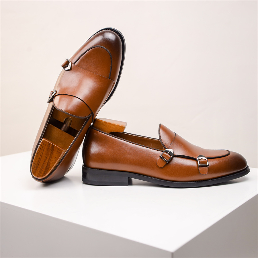 The Southampton Chaussures habillées classiques en cuir pour homme avec boucles