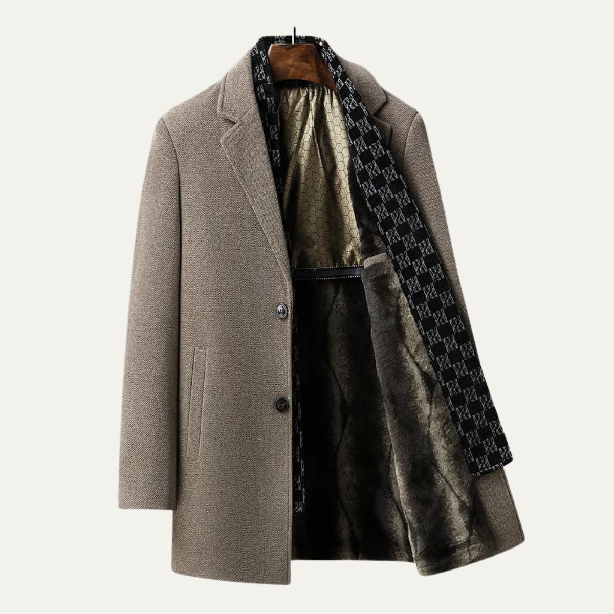 The Ortigia - Manteau Long d'Hiver en Laine Mélangée pour Homme