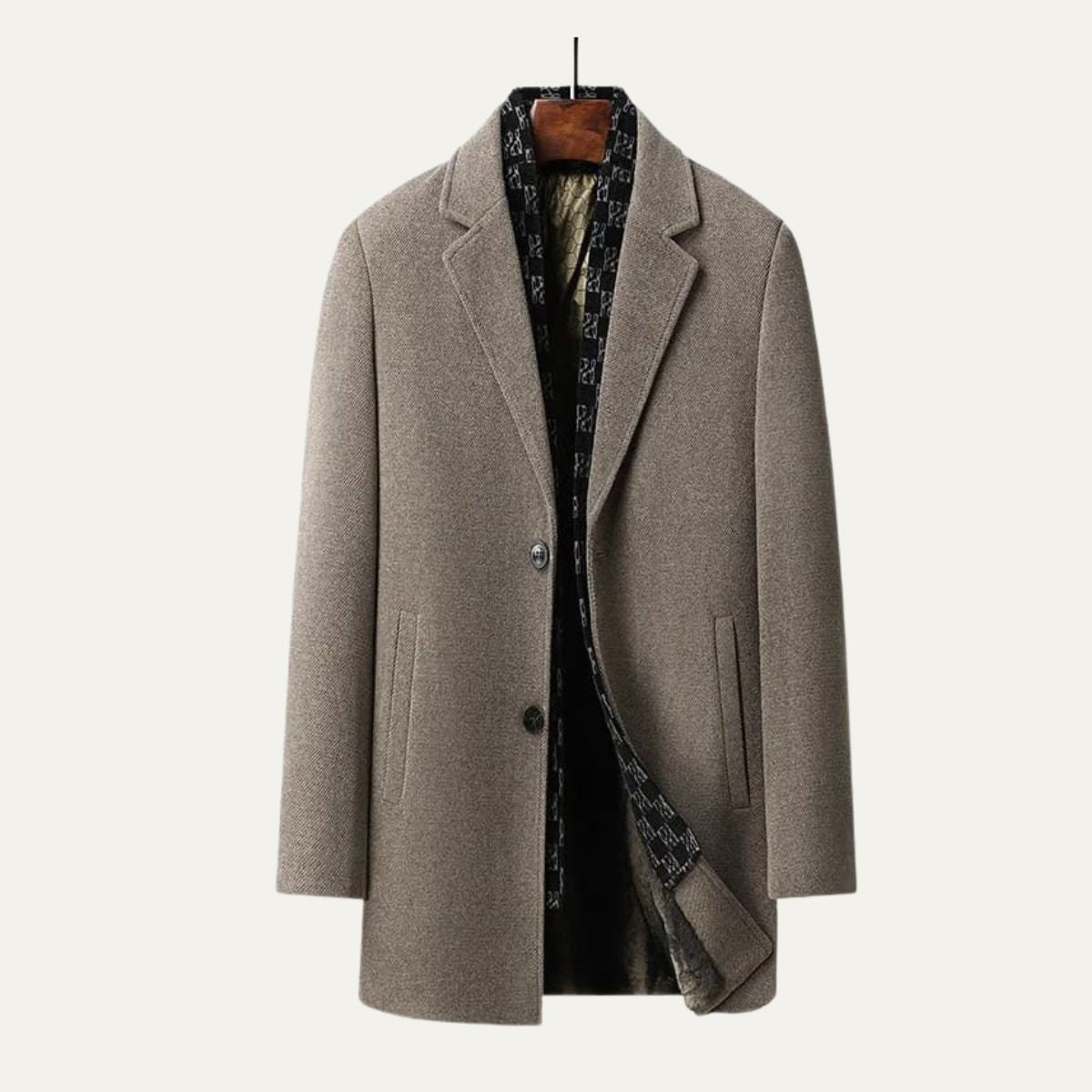 The Ortigia - Manteau Long d'Hiver en Laine Mélangée pour Homme