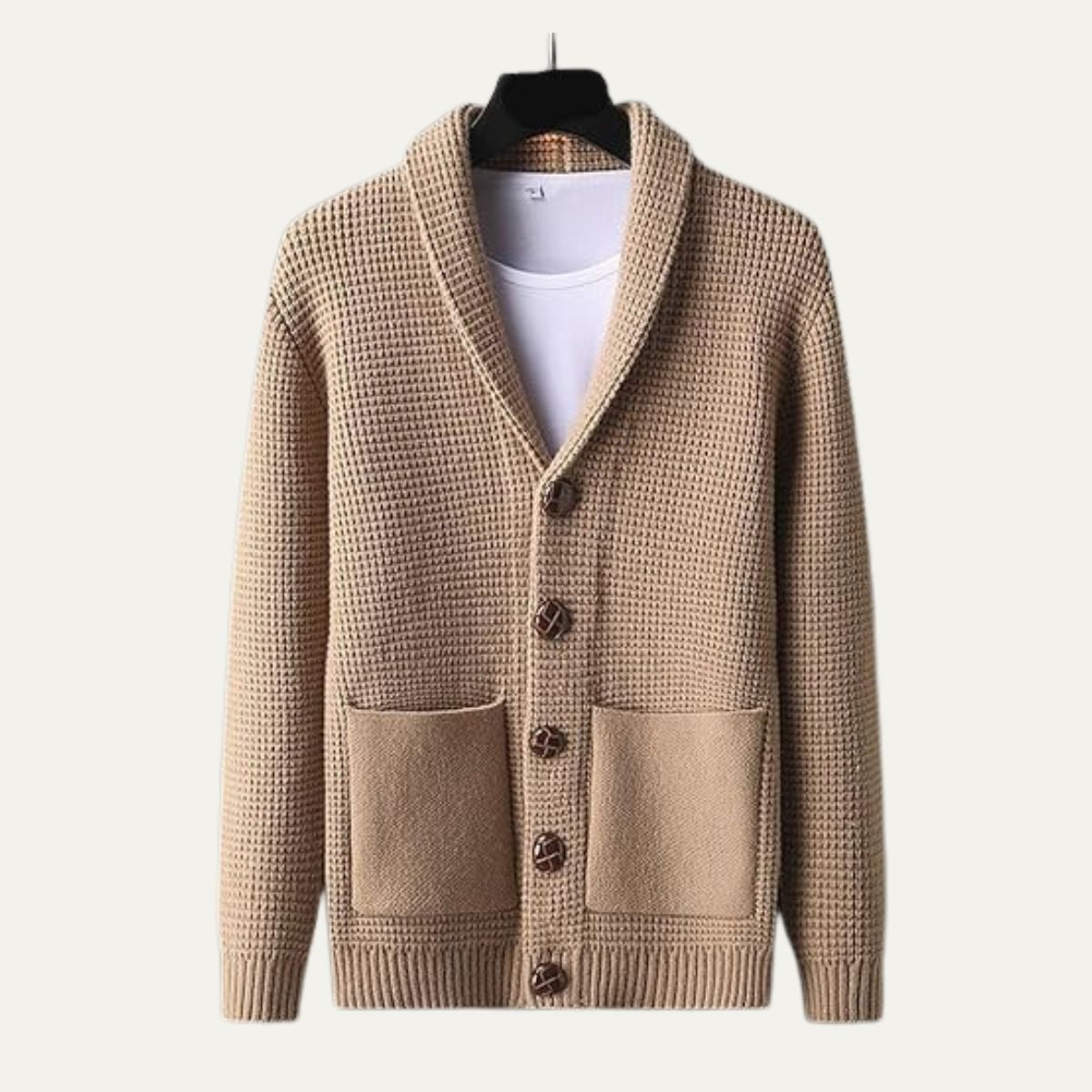 The Agrigento – Cardigan Col Châle Boutonné Homme