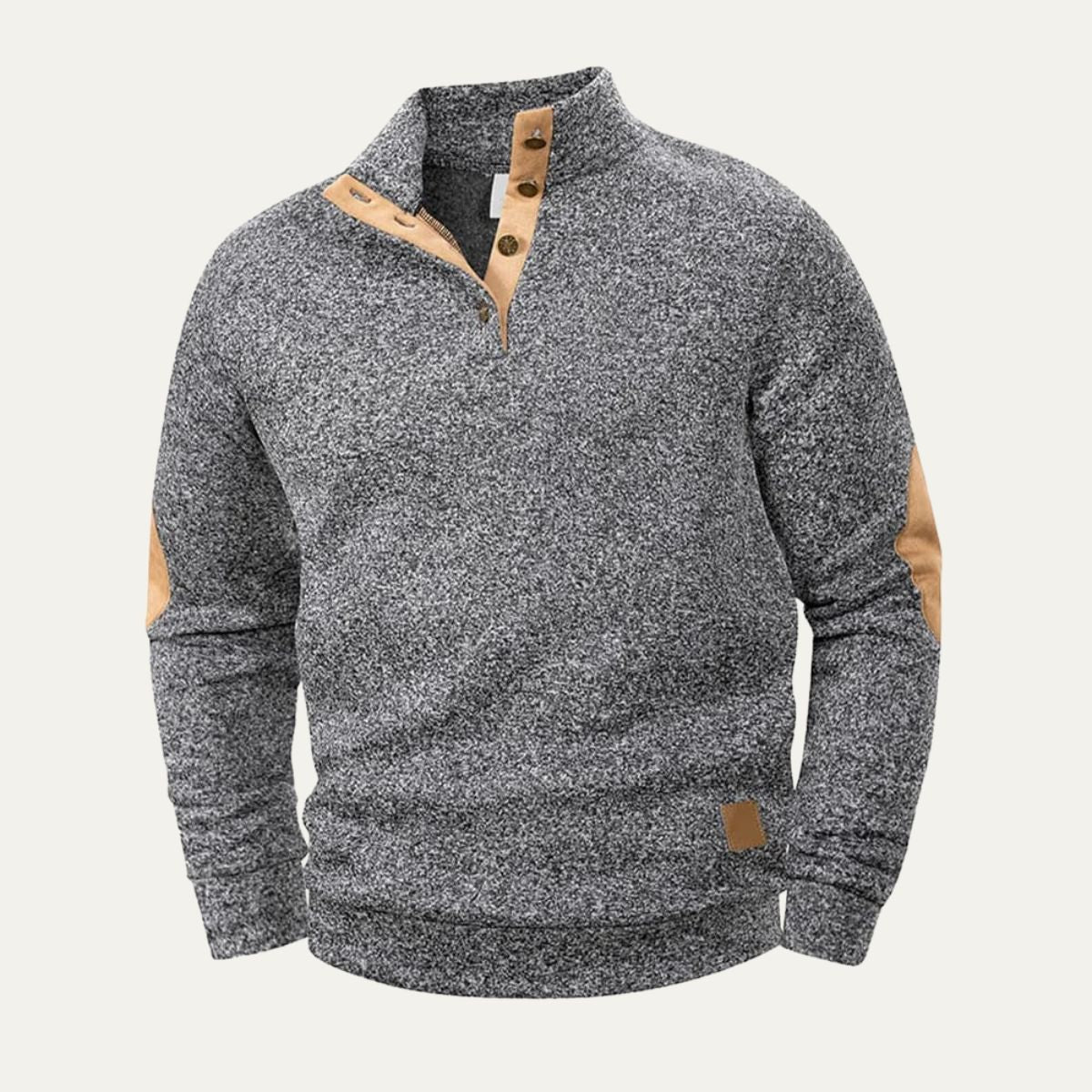 The Pantelleria – Pull homme en polaire avec bouton au col