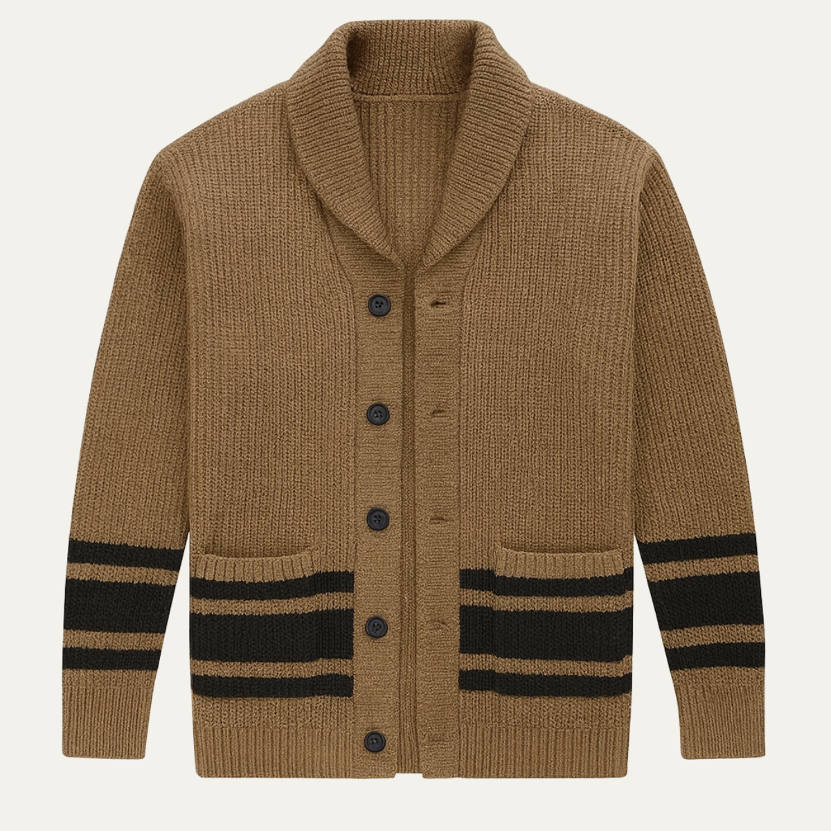 The Ashwick - Cardigan pour homme à col châle en maille épaisse