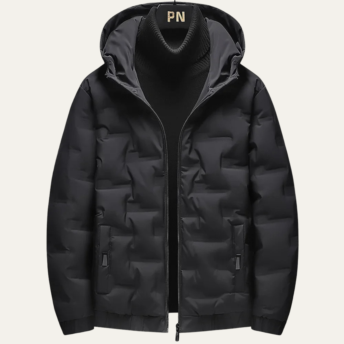 The Brenton - Veste de ski d'hiver pour homme – Parka chaude et isolante à capuche – Noir