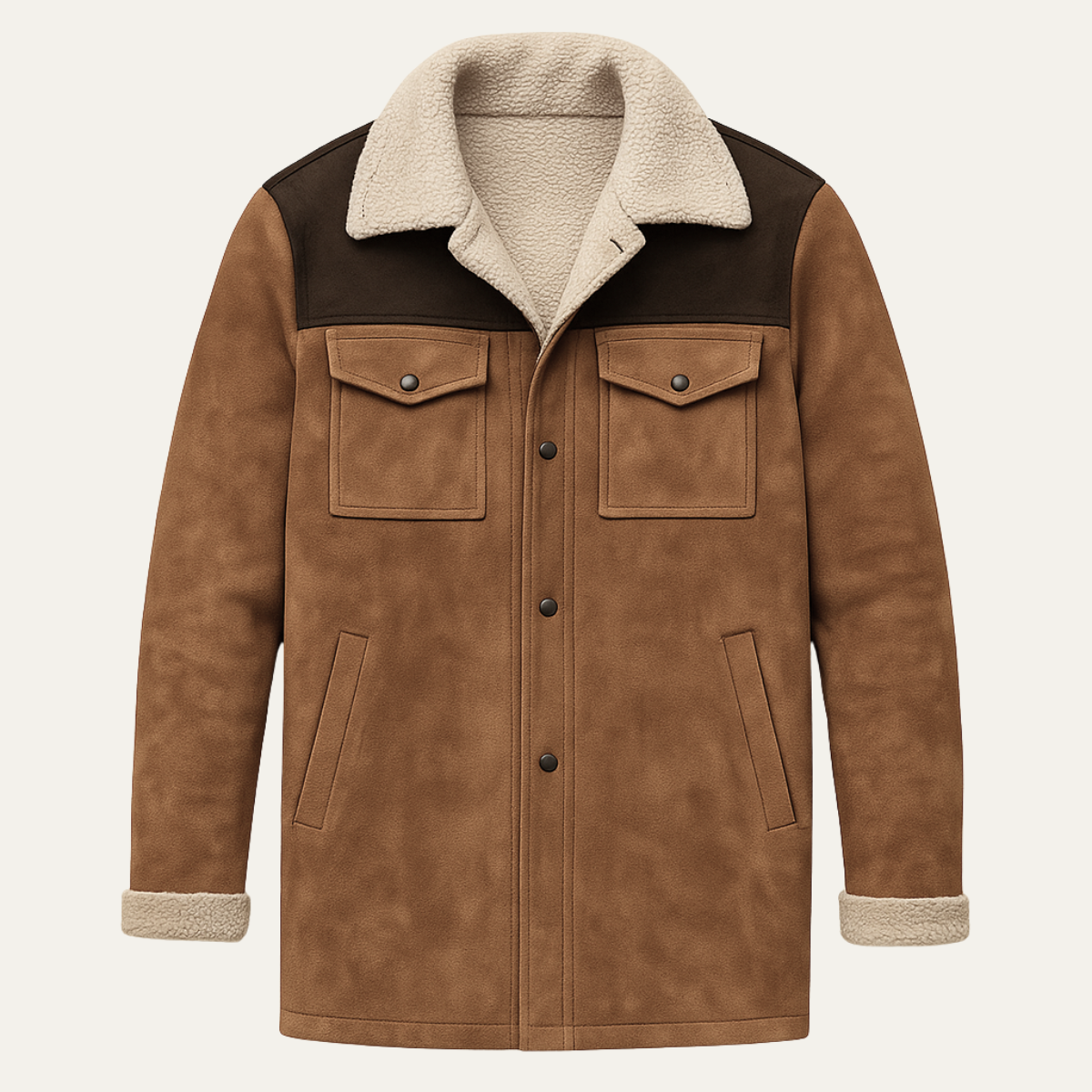 The Crestview - Veste d'Hiver Vintage en Shearling pour Homme