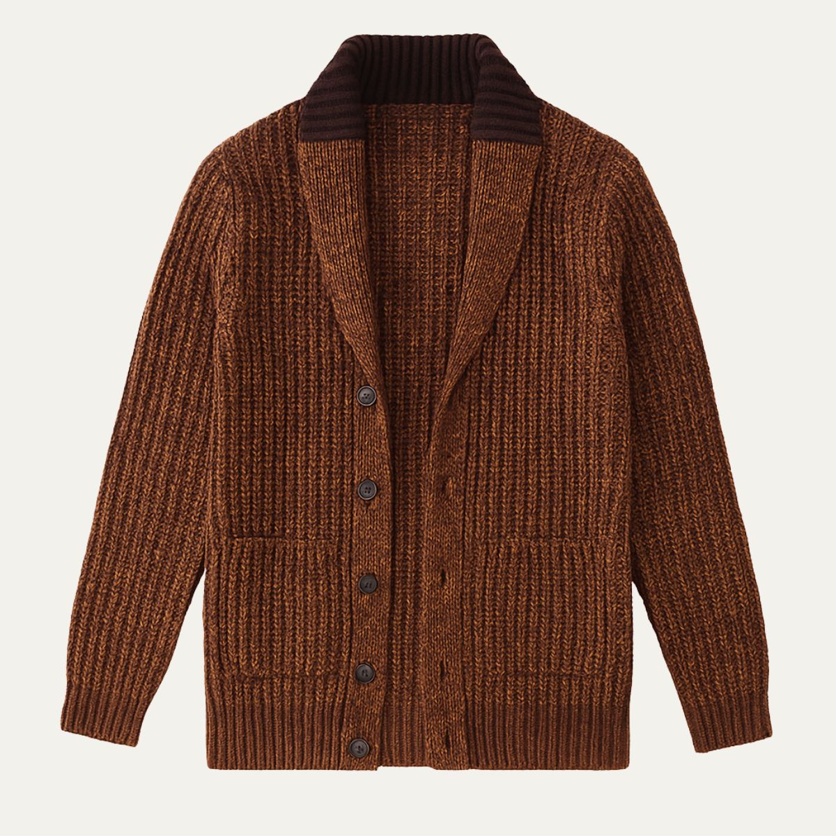 The Siracusa - Cardigan à col châle en maille épaisse pour homme