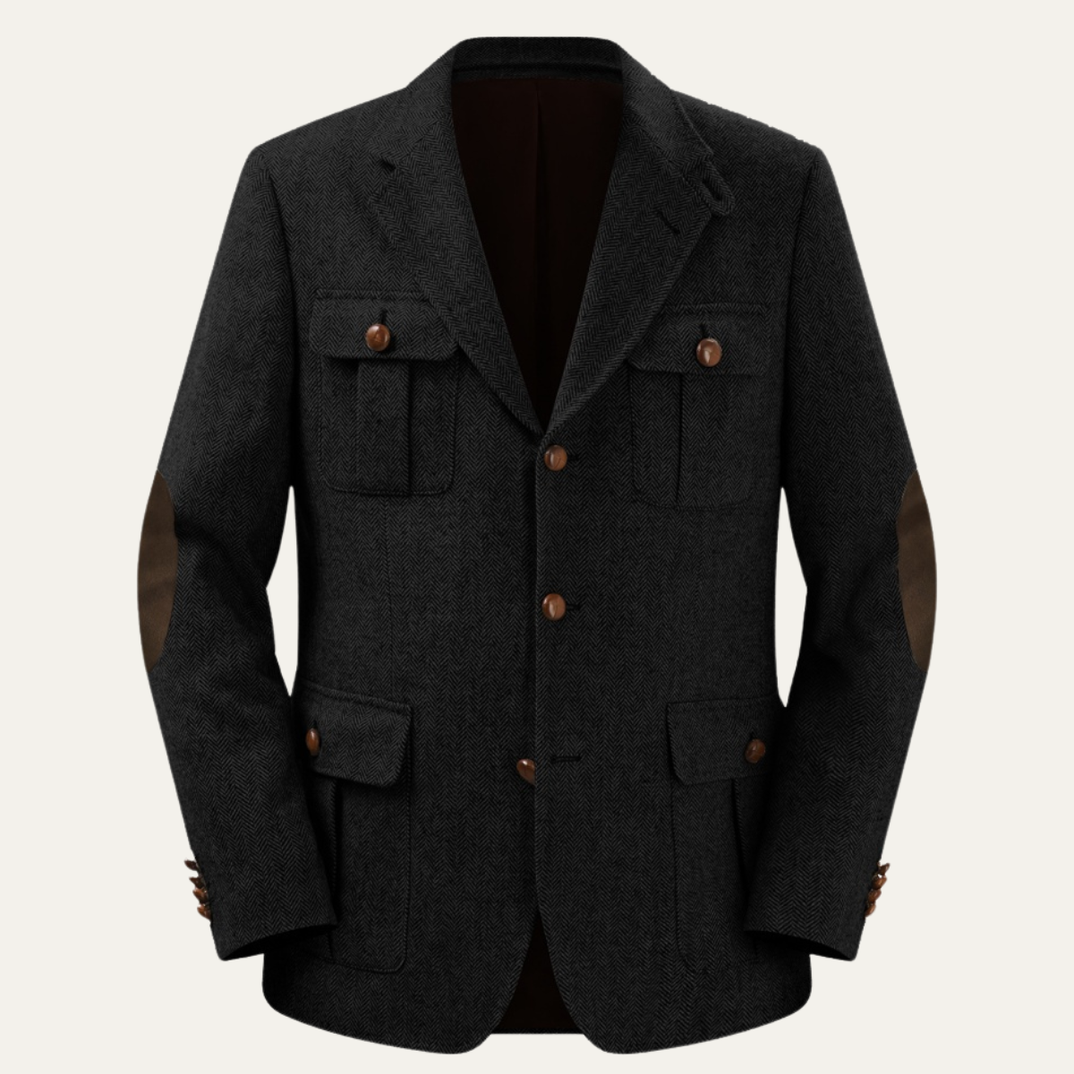 The Cagliari - Élégante veste blazer en tweed avec coudières