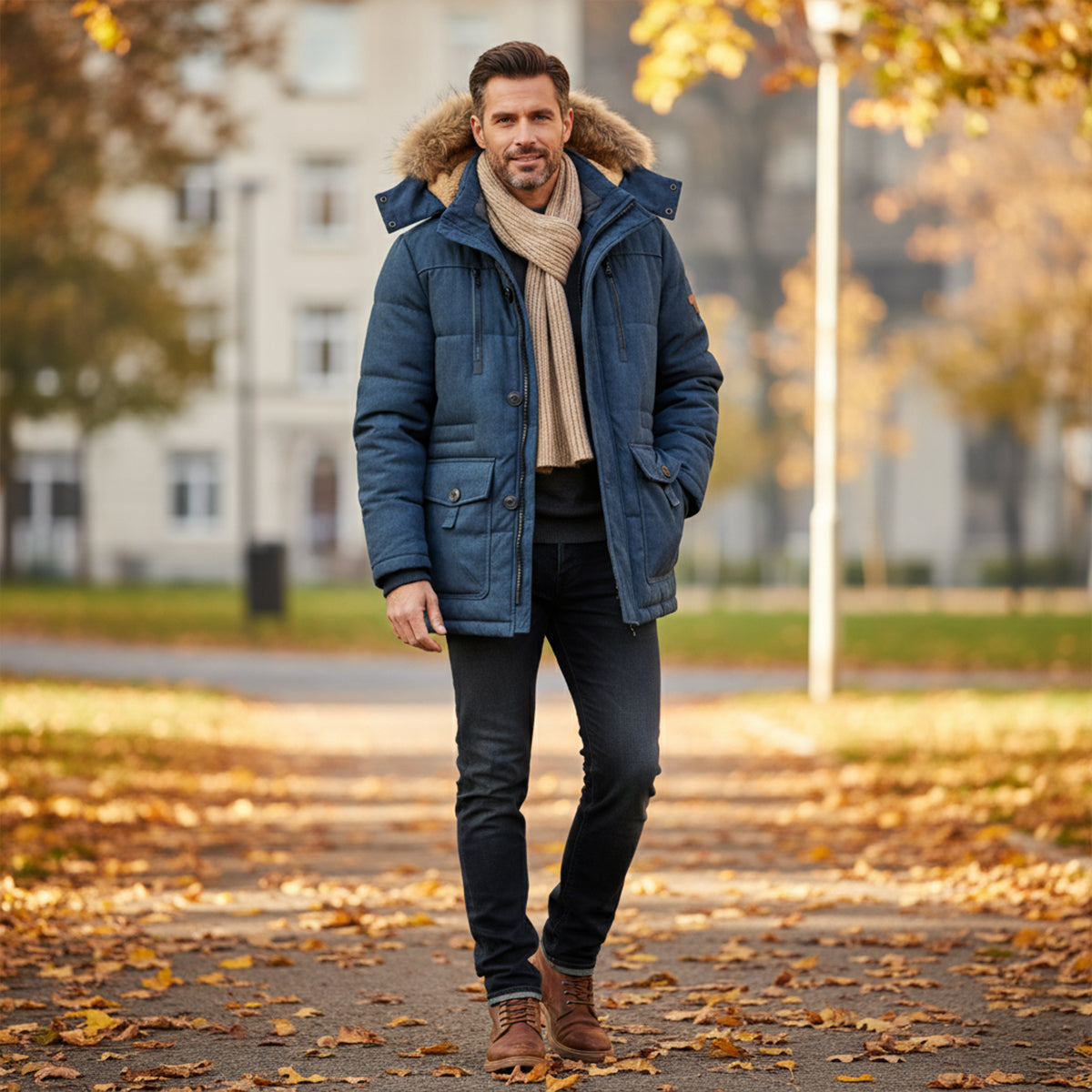 The Westminster - Parka d'hiver chaude pour homme avec doublure en polaire