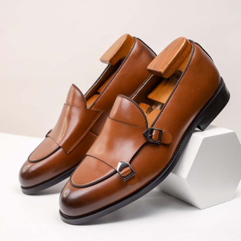 The Southampton Chaussures habillées classiques en cuir pour homme avec boucles