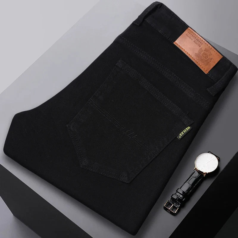 The Malcesine Jean Slim Extensible pour Homme – Pantalon Décontracté à Jambe Droite