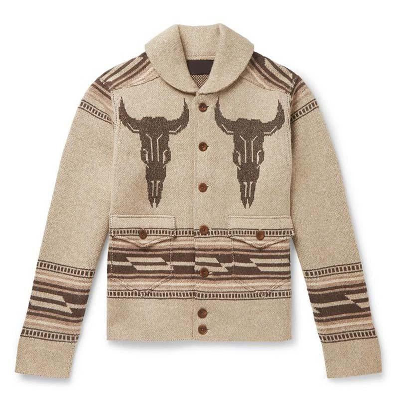 The Westbourne Cardigan tricoté homme vintage à revers, simple boutonnage