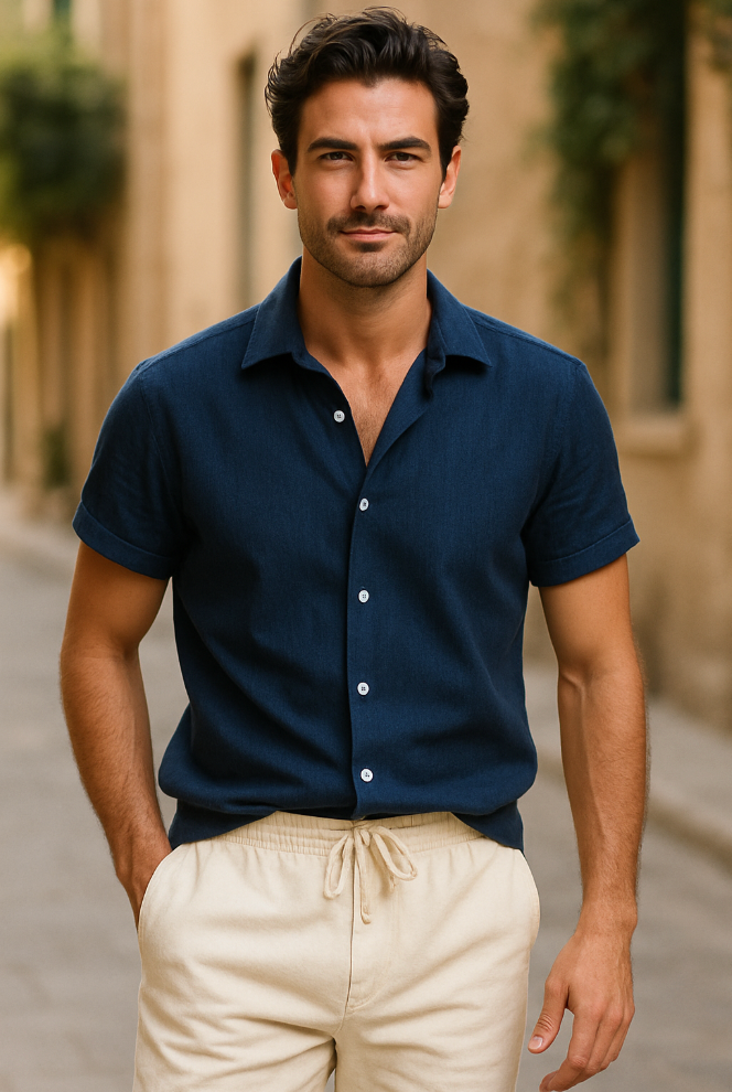 The Amalfi Ensemble en lin – Chemise et pantalon d'été pour homme