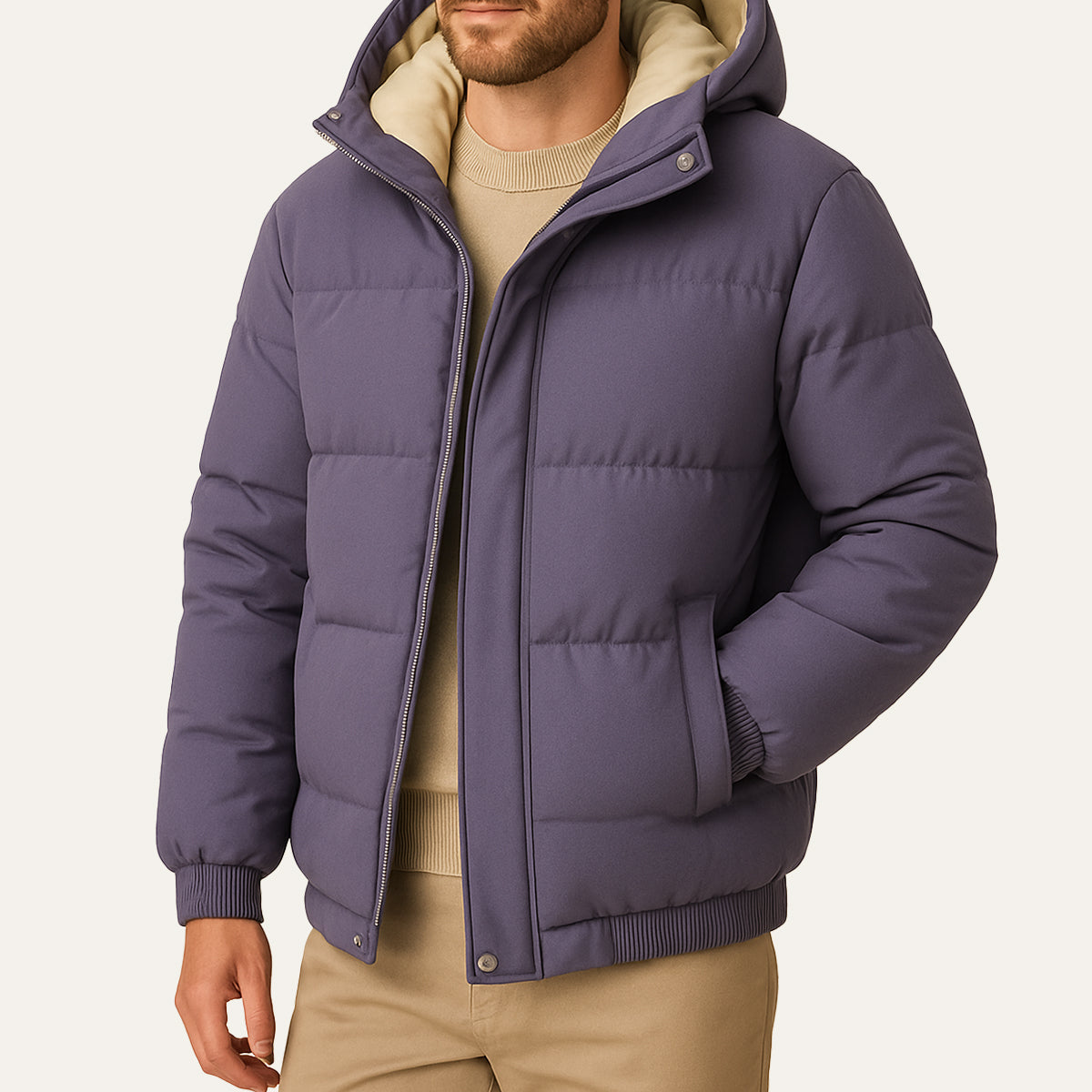 The Berlin Doudoune à capuche pour homme - Parka imperméable en duvet