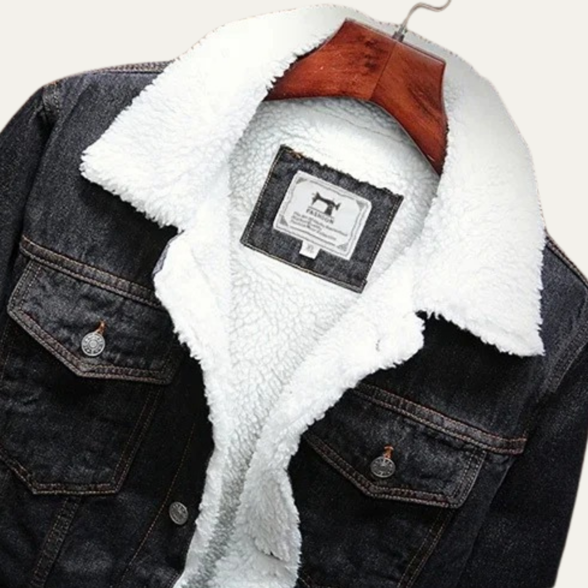 The Kilmarnock - Veste d'hiver en denim doublée polaire pour homme