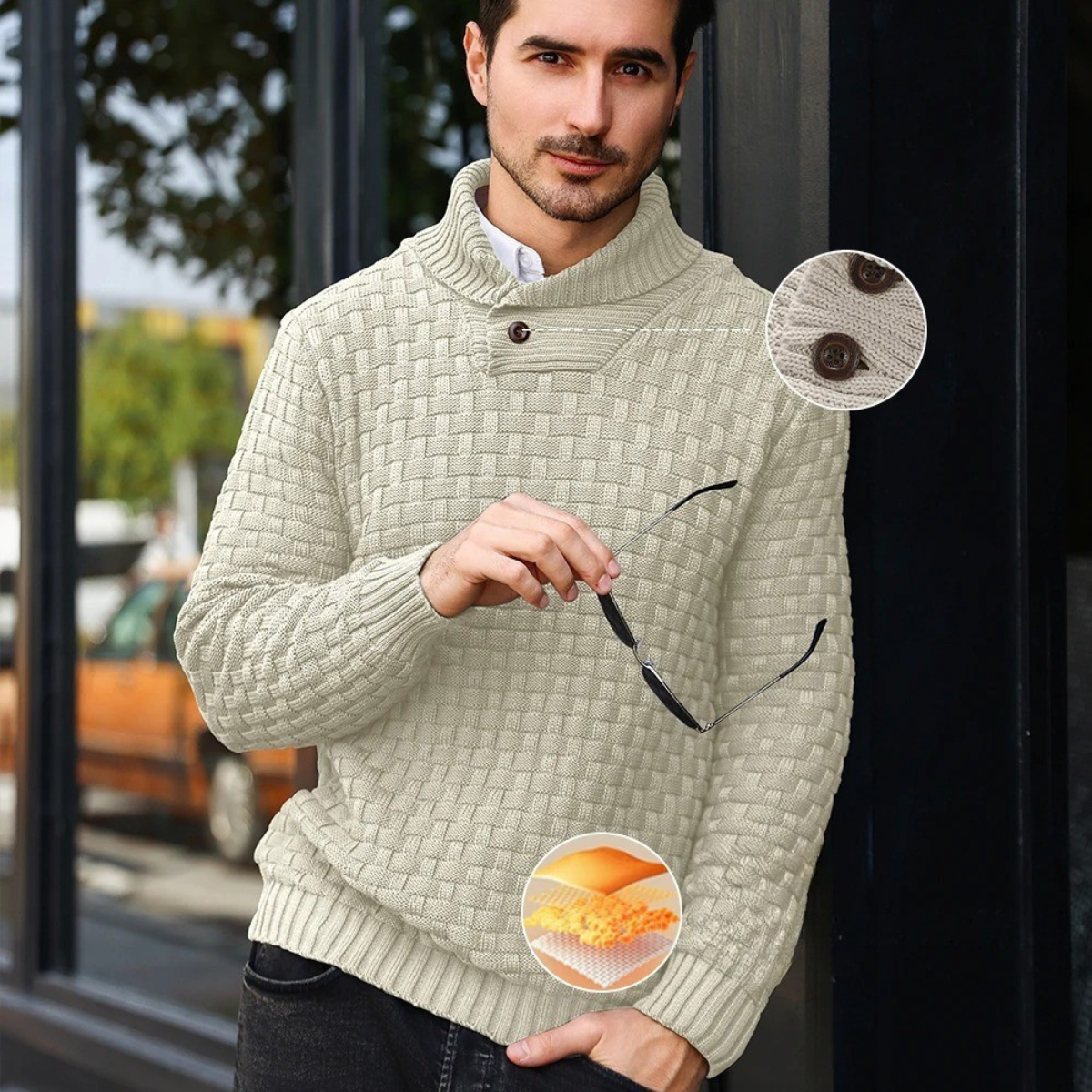 The Stirling - Pull d'Hiver Texturé pour Homme