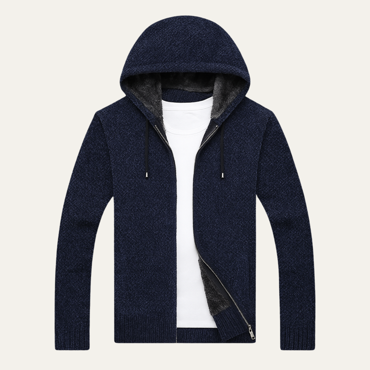 The Sutherland - Veste à Capuche Zippée Tricotée Décontractée pour Hommes