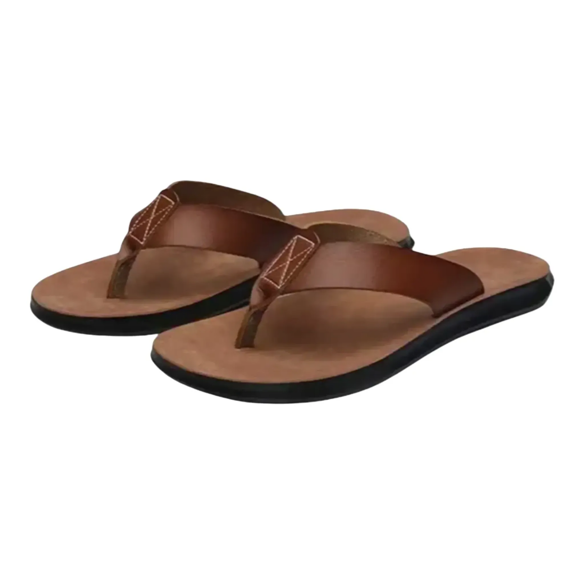 The Breuil Tongs en Cuir pour Homme – Sandales d’Été Confortables pour la Plage