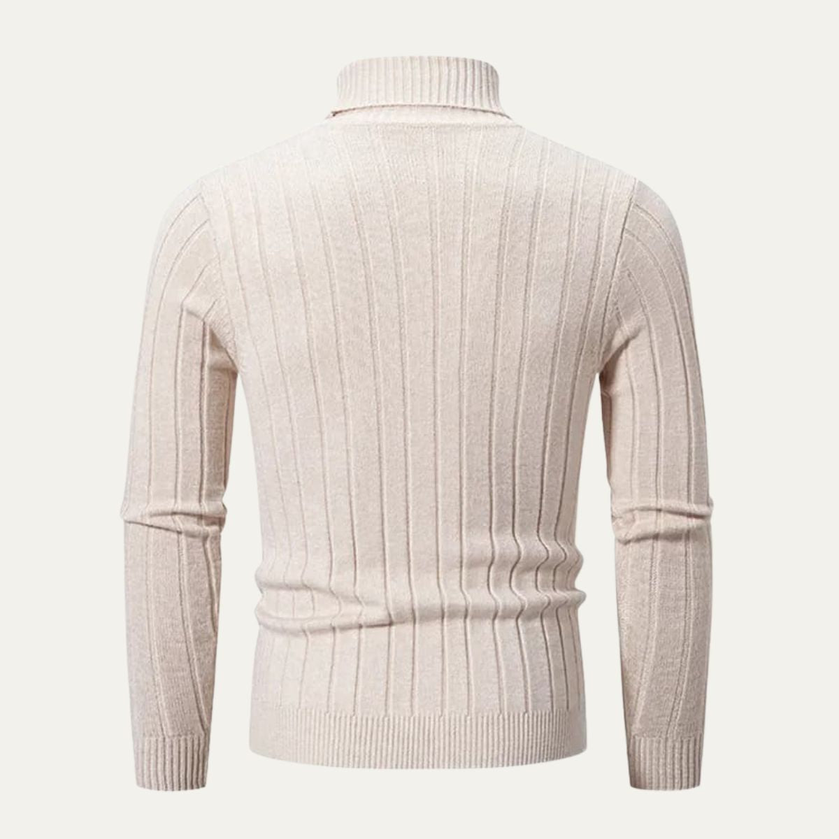 The Vercelli – Pull homme col roulé en maille torsadée