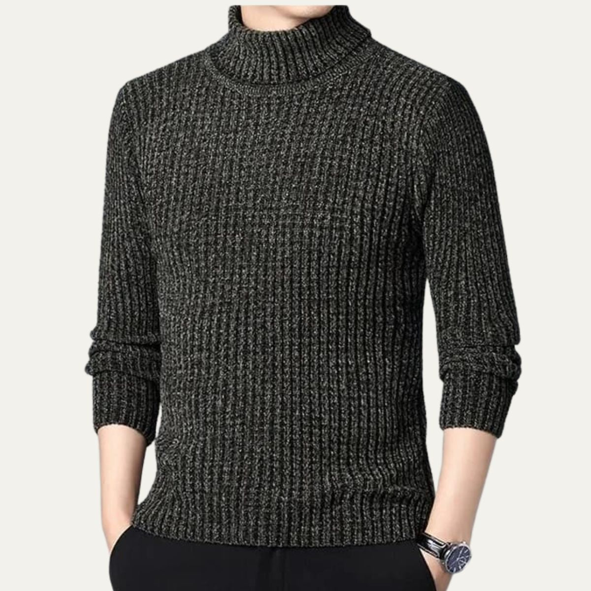 The Omegna – pull à col roulé épais pour homme