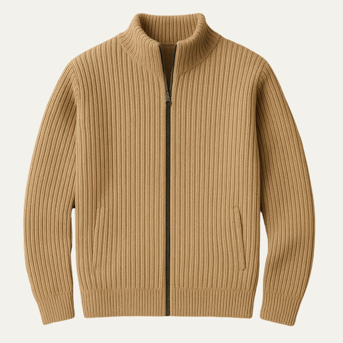 The Windsor - Cardigan élégant à fermeture éclair pour homme