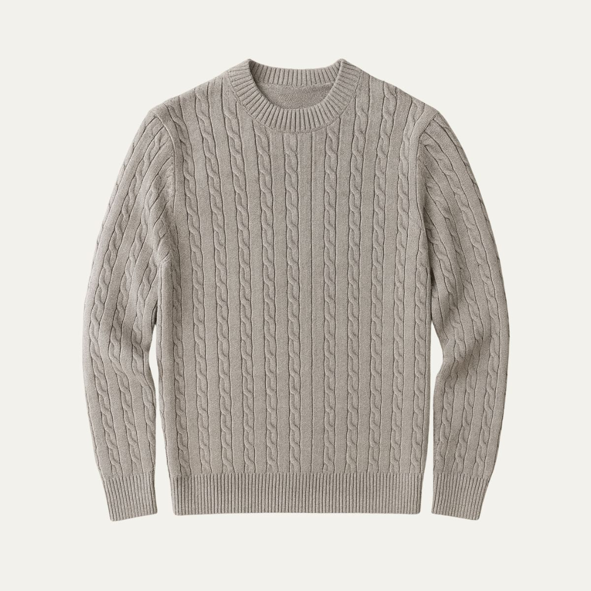 The Versailles Pull en maille cachemire et laine mérinos pour homme – Gris