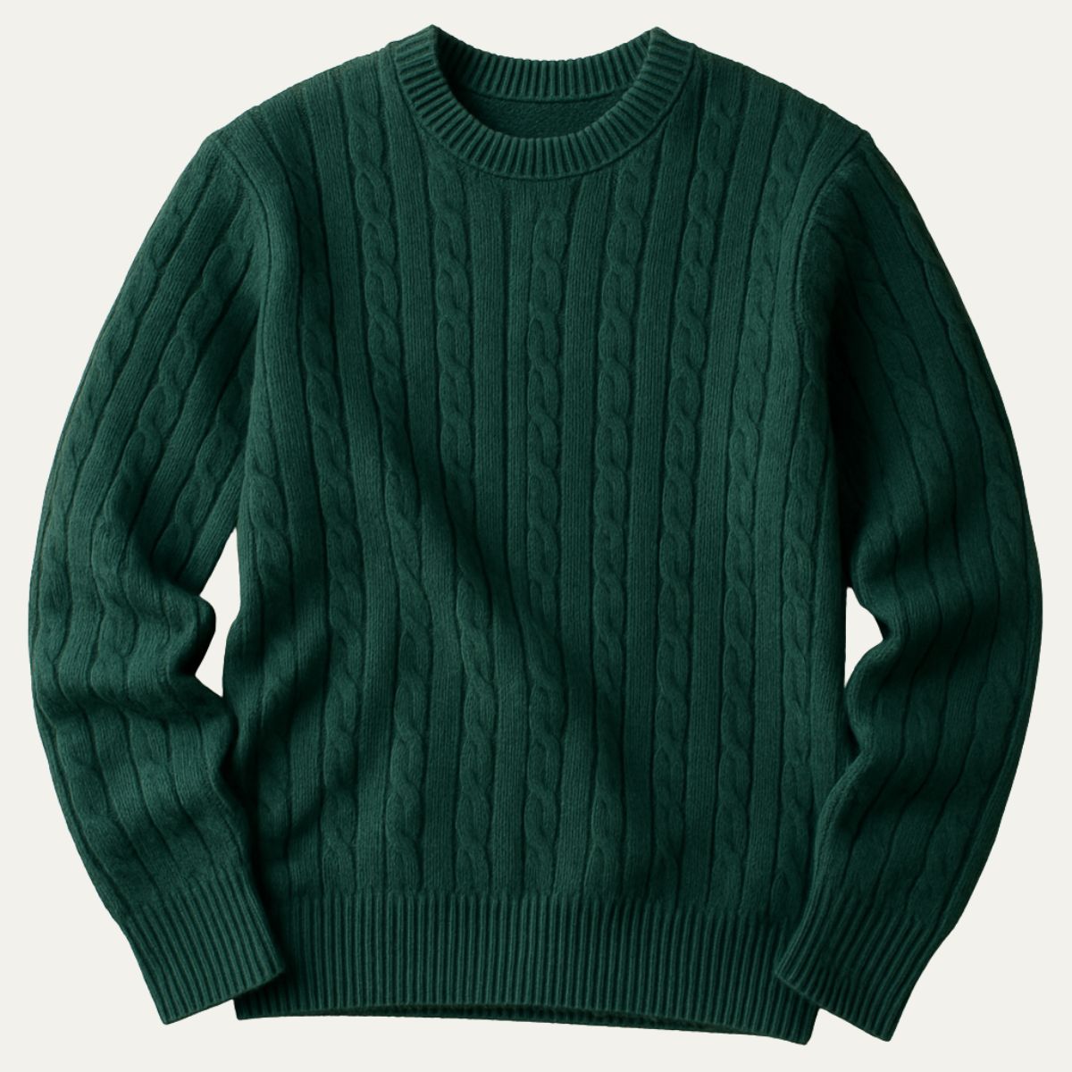 The Versailles - Pull Tricoté en Cachemire et Laine Mérinos pour Homme - Vert