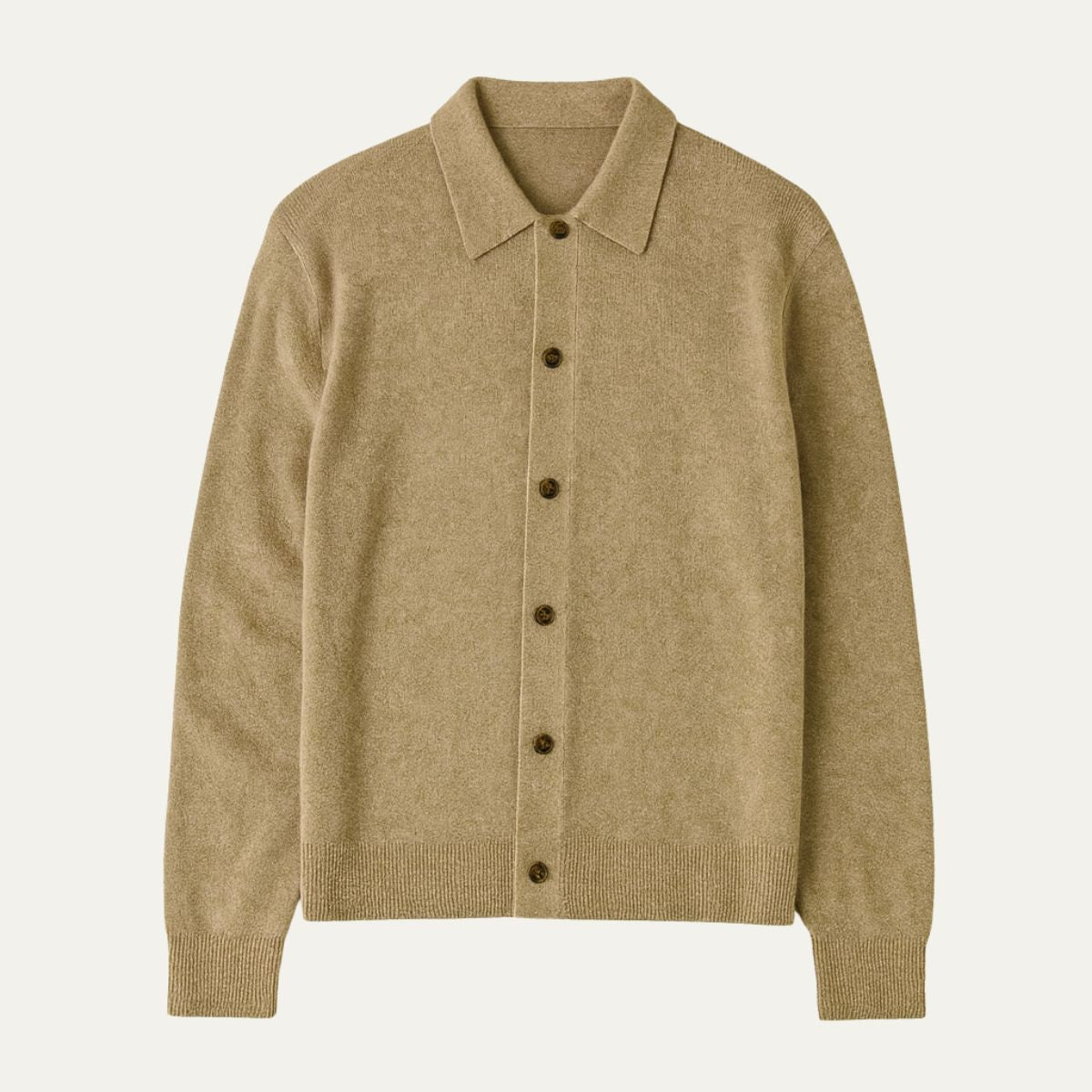 The Positano - Cardigan Tricoté Élégant pour Hommes - Col Revers et Boutons Frontaux