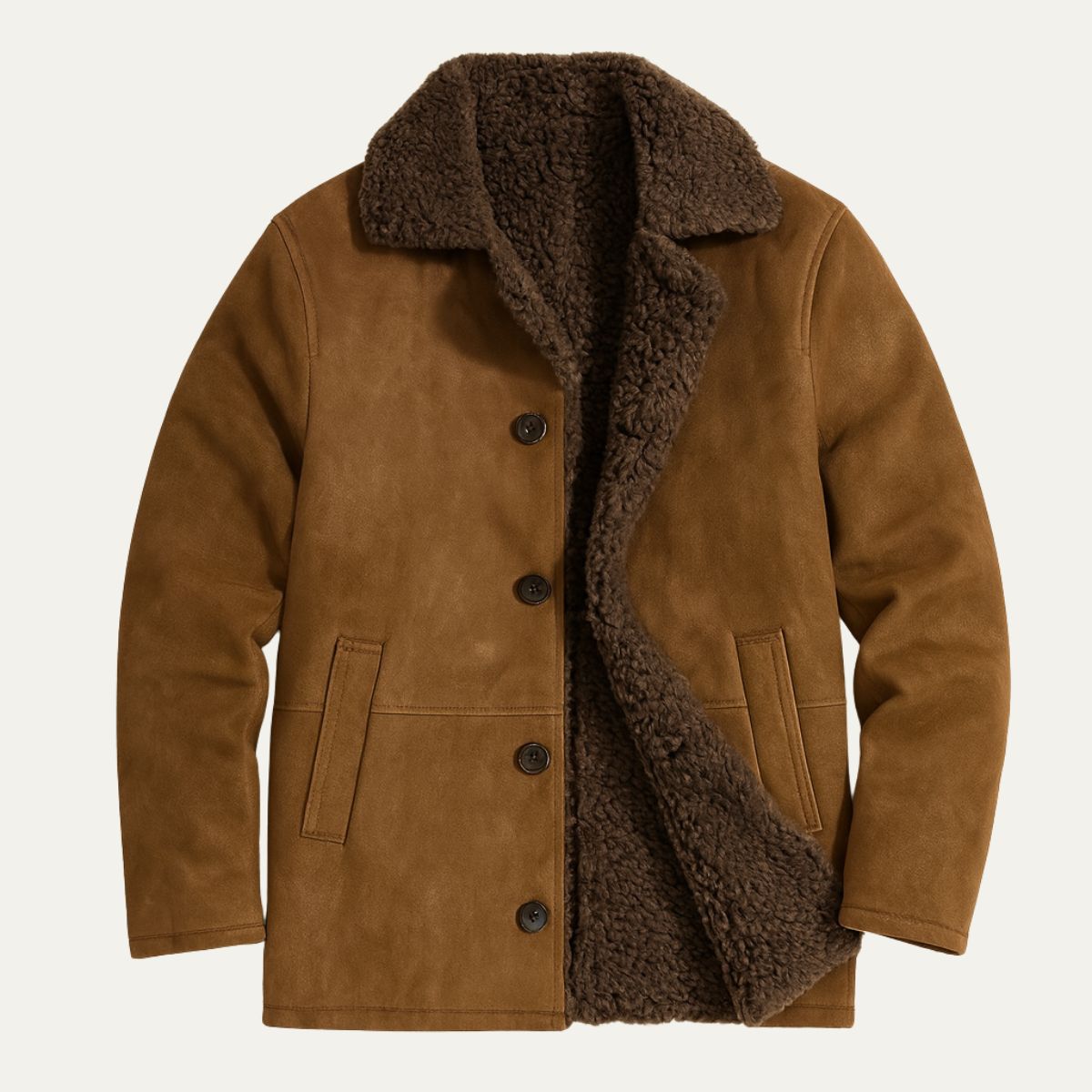 The Aspen - Manteau en peau lainée pour homme – Manteau d'hiver classique