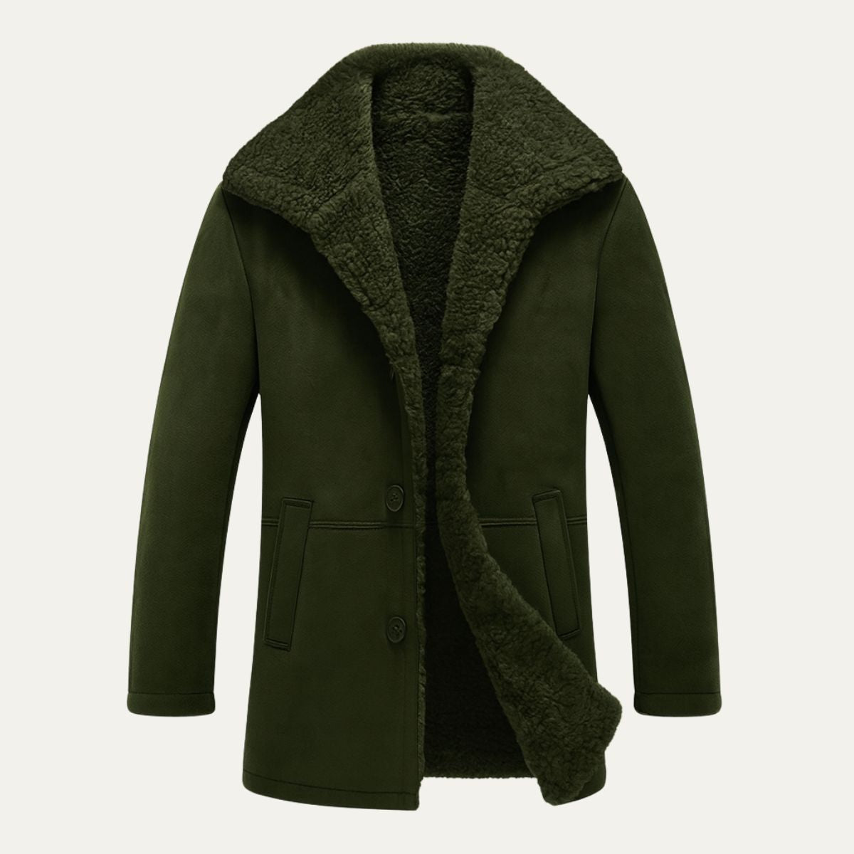 The Aspen - Manteau en peau lainée pour homme – Manteau d'hiver classique