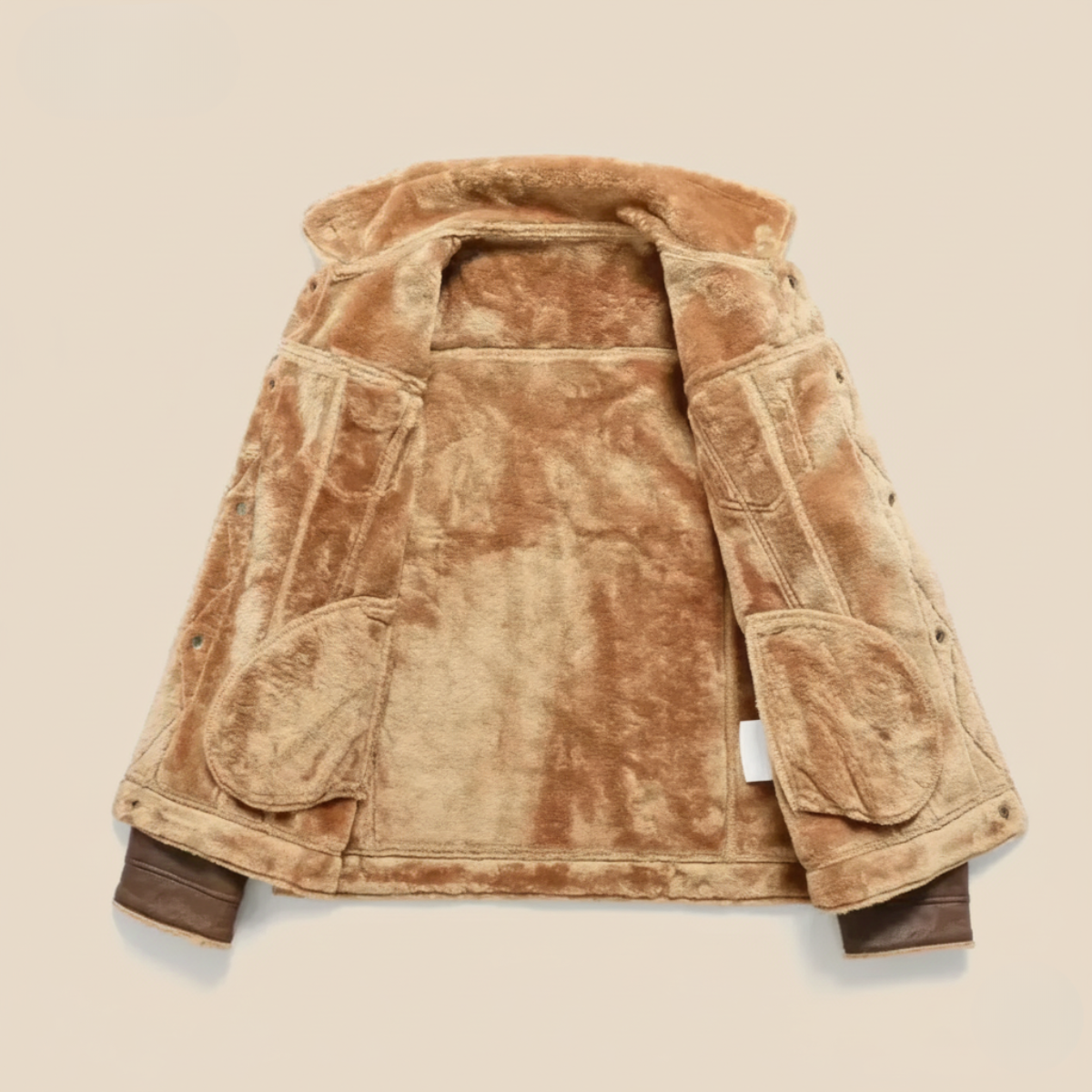 The Quebec - Veste en cuir suédé doublée polaire pour homme