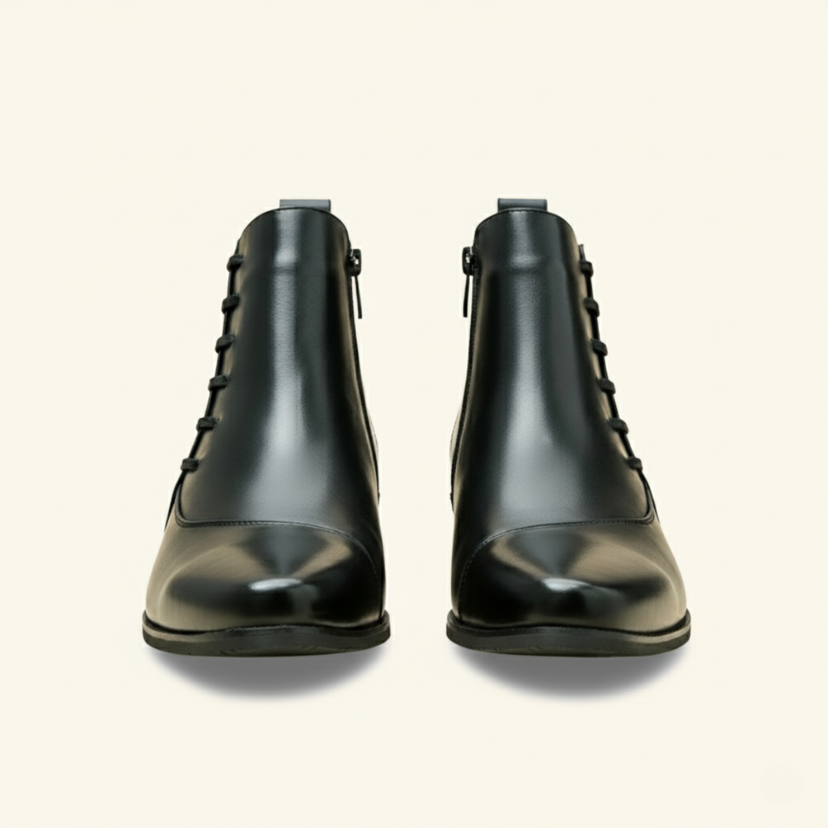 The Paisley Bottines Chelsea modernes en cuir poli pour hommes, à lacets