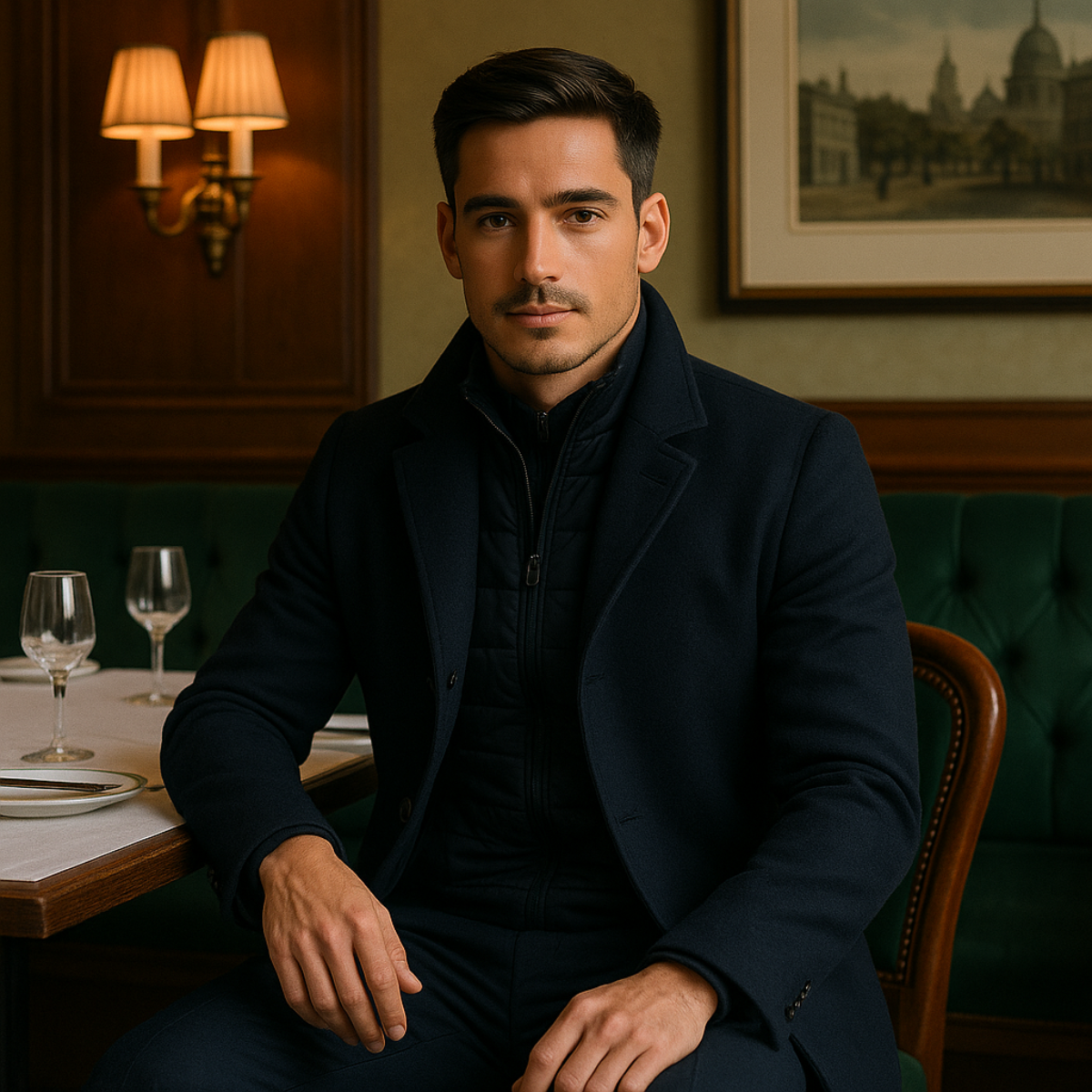 The Vienna Manteau en laine – Manteau d'hiver classique pour homme