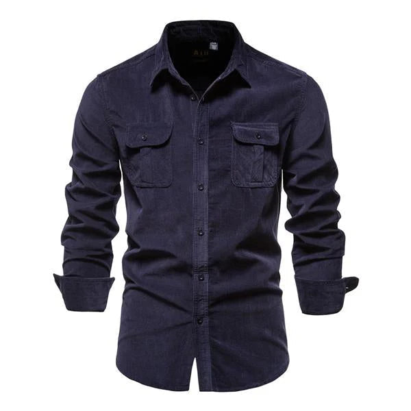 The Cerveteri Chemise utilitaire élégante à manches longues pour homme