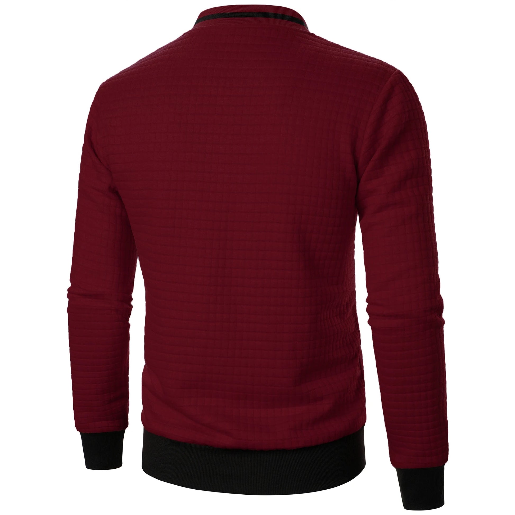 The Harlow - Cardigan ajusté en coton avec fermeture éclair pour homme