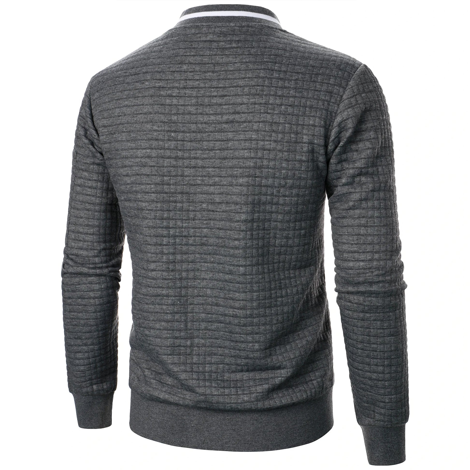 The Harlow - Cardigan ajusté en coton avec fermeture éclair pour homme