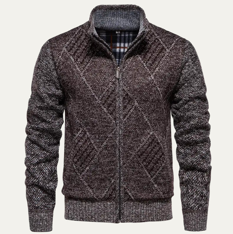 The San Fruttuoso – Cardigan Zippé à Motifs Homme