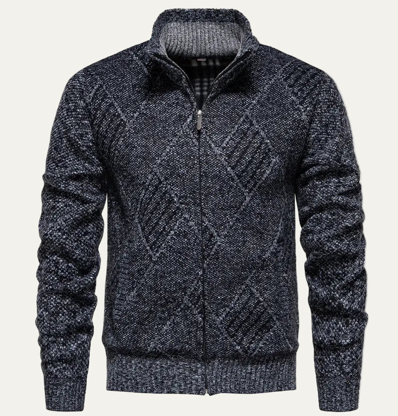 The San Fruttuoso – Cardigan Zippé à Motifs Homme