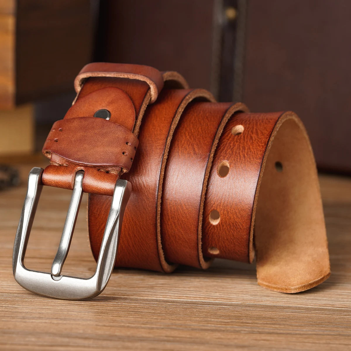 The Redford Belt – Cuir de Vache Vintage